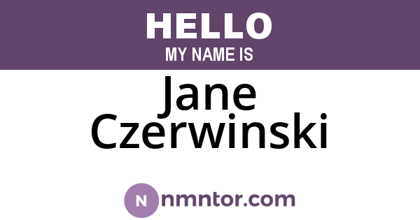 Jane Czerwinski