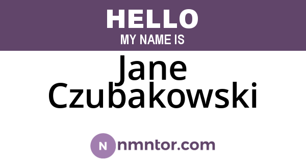 Jane Czubakowski