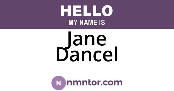 Jane Dancel