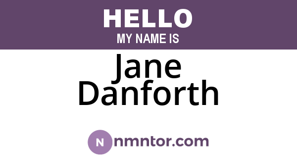Jane Danforth