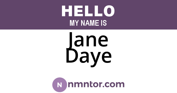 Jane Daye