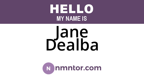 Jane Dealba