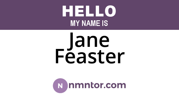 Jane Feaster