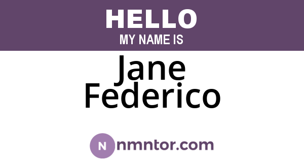 Jane Federico