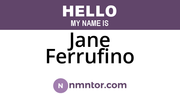 Jane Ferrufino