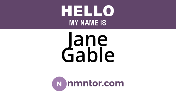 Jane Gable