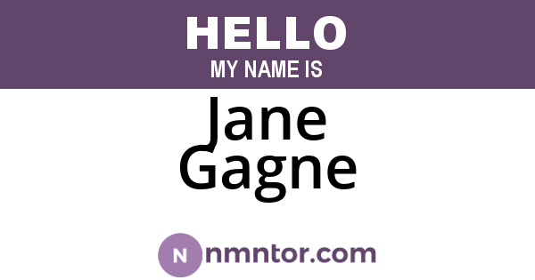 Jane Gagne