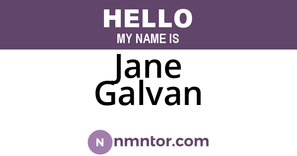 Jane Galvan