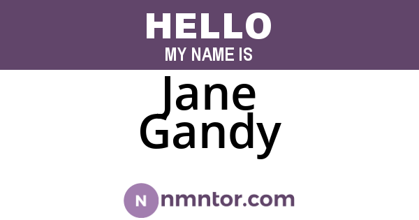 Jane Gandy