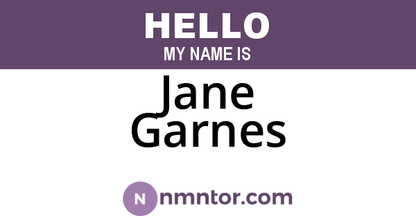 Jane Garnes