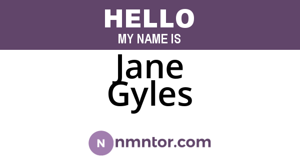 Jane Gyles