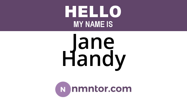 Jane Handy
