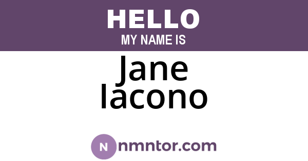 Jane Iacono