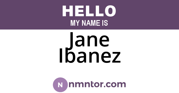 Jane Ibanez