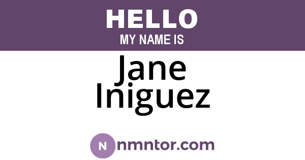Jane Iniguez