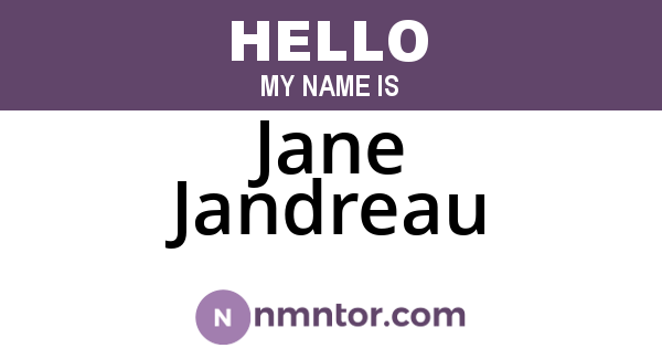 Jane Jandreau