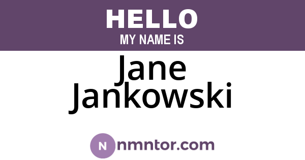 Jane Jankowski