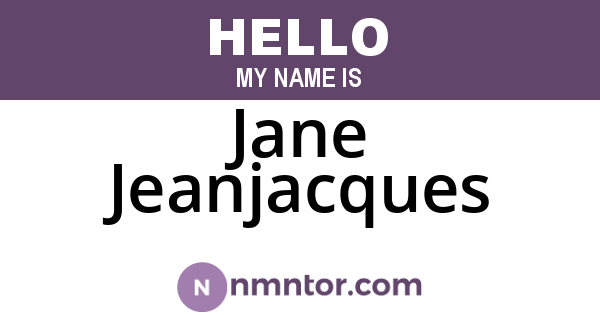 Jane Jeanjacques