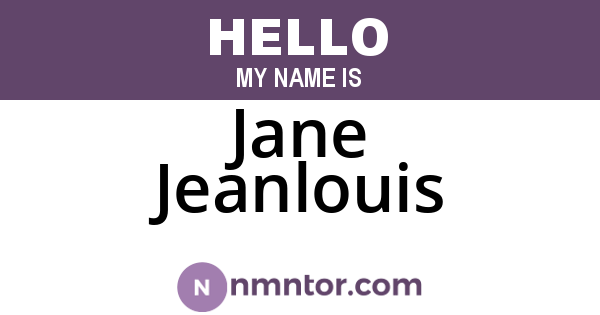 Jane Jeanlouis