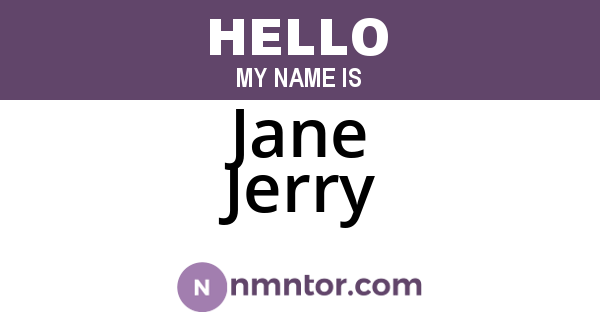 Jane Jerry