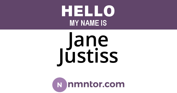 Jane Justiss