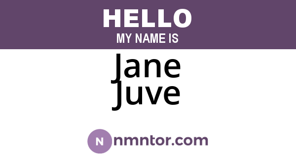 Jane Juve