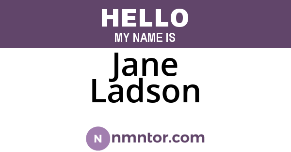 Jane Ladson