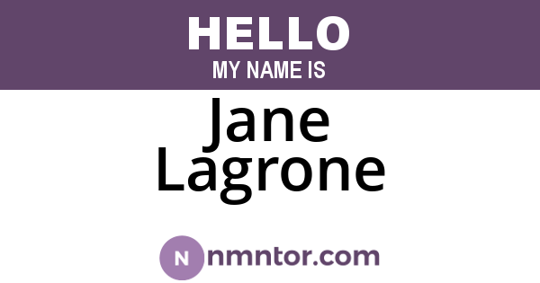 Jane Lagrone