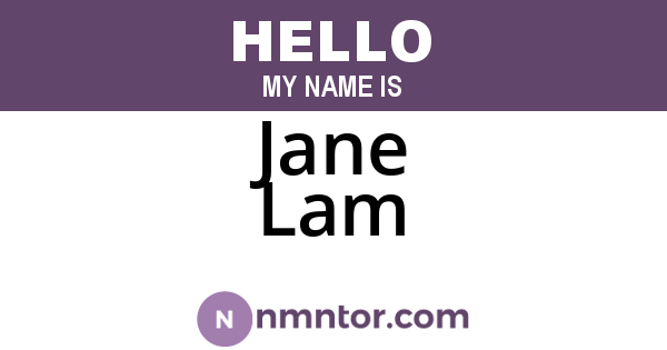 Jane Lam