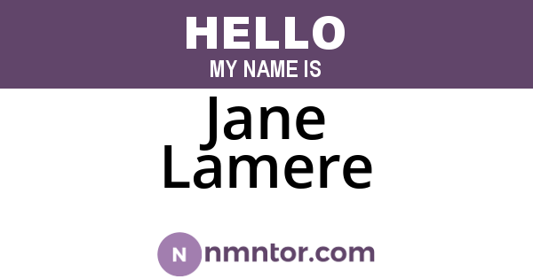 Jane Lamere