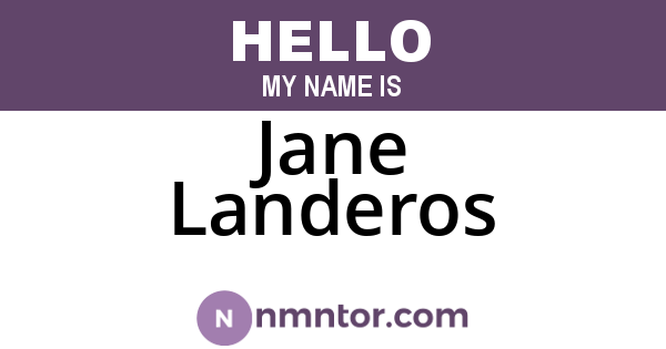 Jane Landeros