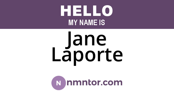 Jane Laporte
