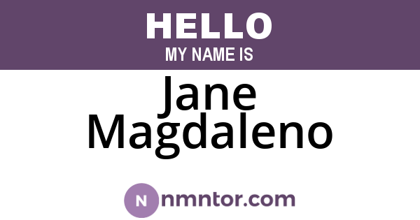 Jane Magdaleno