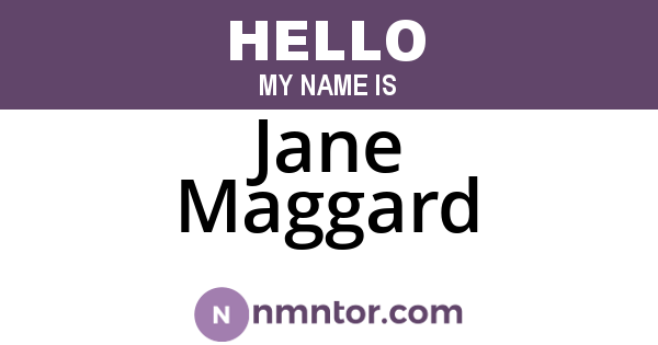 Jane Maggard