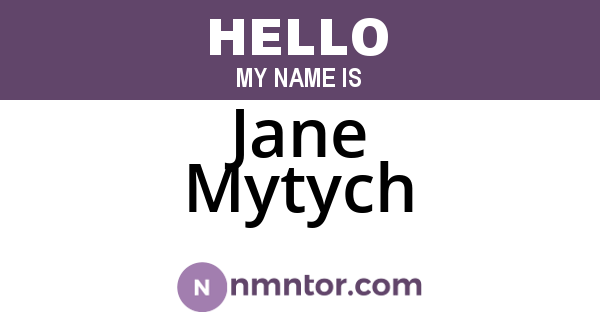 Jane Mytych