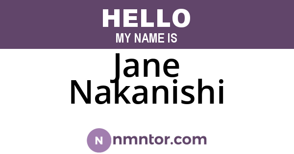 Jane Nakanishi