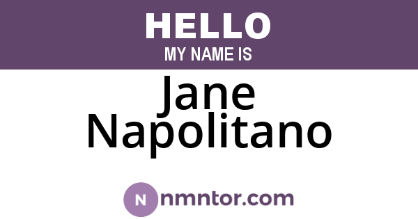 Jane Napolitano