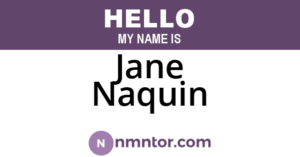 Jane Naquin