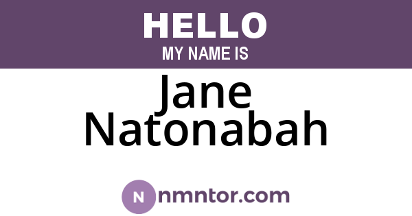 Jane Natonabah
