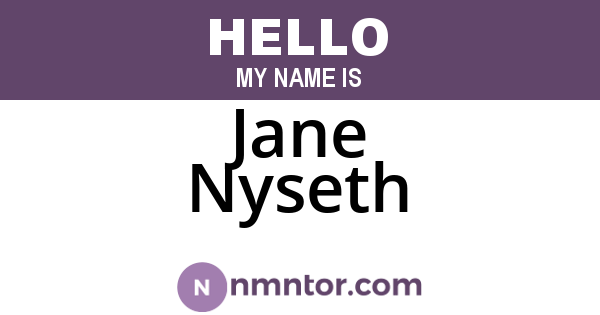 Jane Nyseth