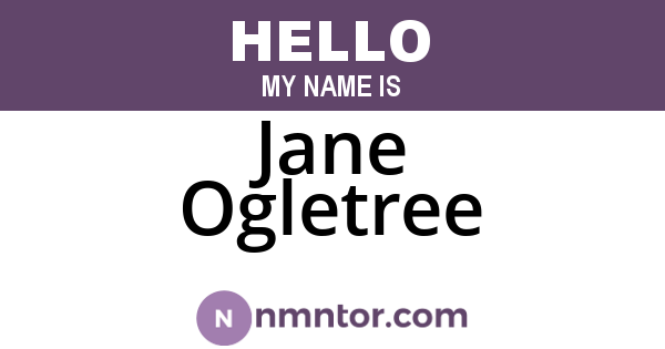 Jane Ogletree