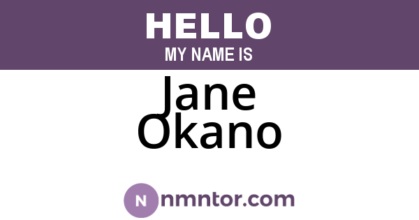 Jane Okano