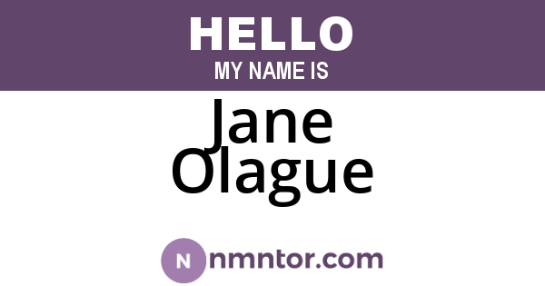 Jane Olague