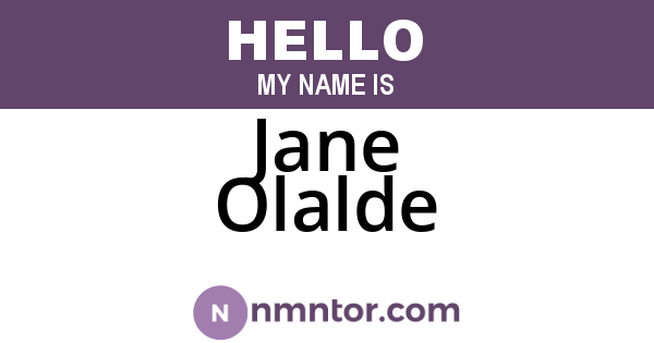 Jane Olalde
