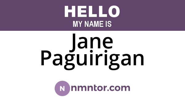 Jane Paguirigan
