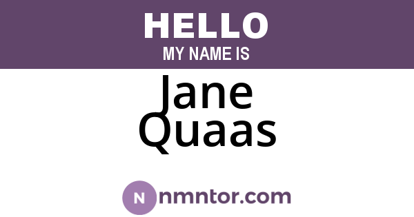 Jane Quaas