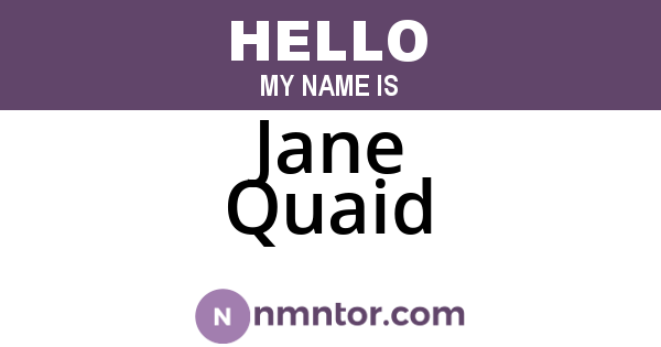 Jane Quaid