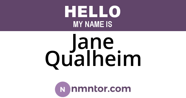 Jane Qualheim