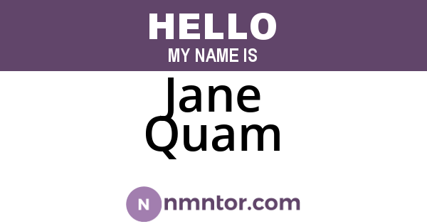 Jane Quam