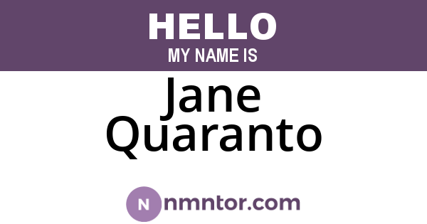 Jane Quaranto